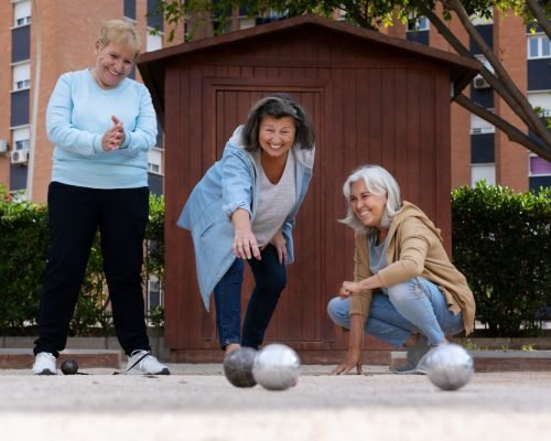 Seniors playing sports